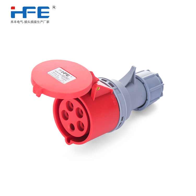 HFN215 5孔16A连接器工业插头 HFN225 5孔32A公母对接插头